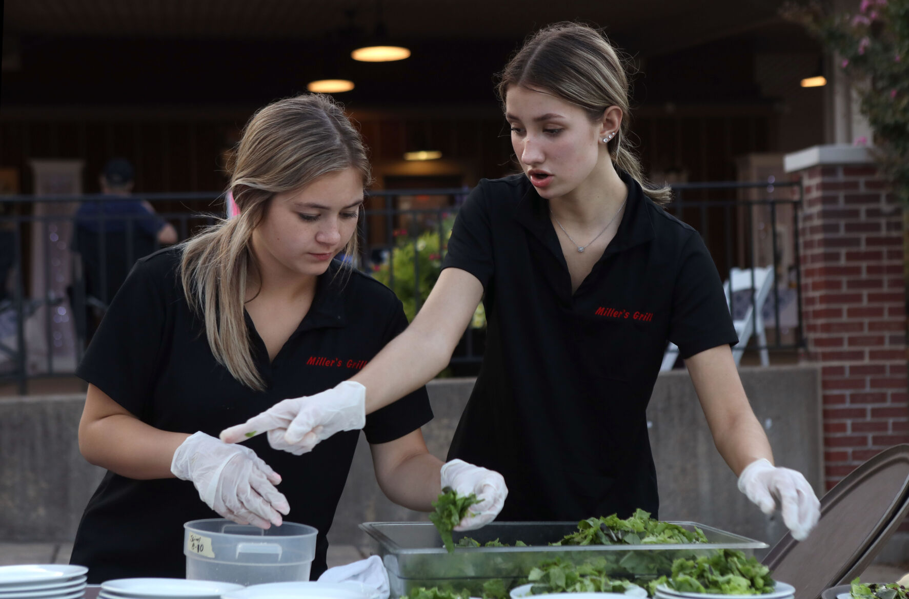 Jaylyn and Nora plate salads
